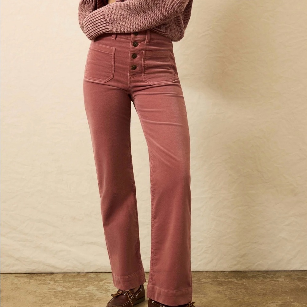 Faherty Stretch Terry Cord Patch Pocket Pant - Sedona